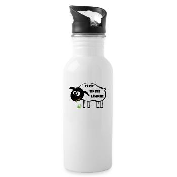 C’est un dilemme ! Agneau Idée cadeau - Gourde avec paille intégrée - blanc - Droite