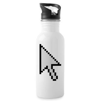 Mauszeiger - Trinkflasche mit integriertem Trinkhalm - Weiß - Rechts