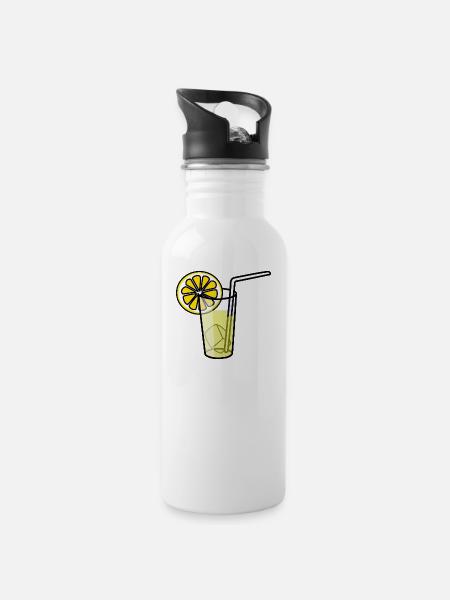 citronnade - Gourde avec paille intégrée - blanc