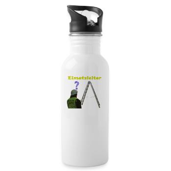 Einsatzleiter Feuerwehr - Trinkflasche mit integriertem Trinkhalm - Weiß - Rechts