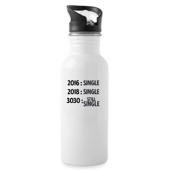 Idée cadeau unique mais pas unique - Gourde avec paille intégrée - blanc - Droite
