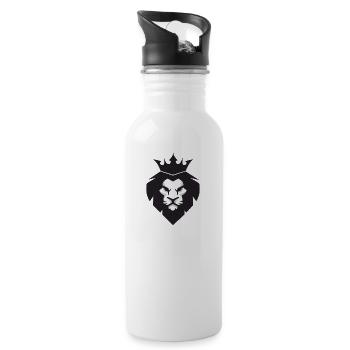 Lion le roi! Cadeau Roi Idée Lion - Gourde avec paille intégrée - blanc - Droite