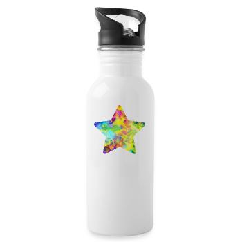 star - Water bottle with straw - white - Right