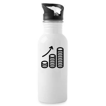 Return money interest growth - Water bottle with straw - white - Right