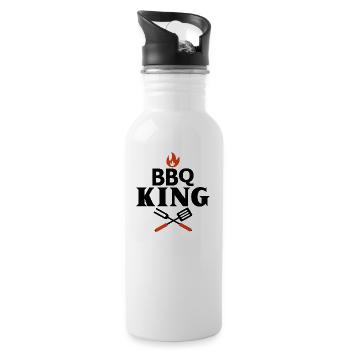 BBQ KING - Grill King - King Grilling - Water bottle with straw - white - Right