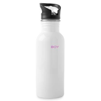 bad boy gift gift idea cool retro miami - Water bottle with straw - white - Right