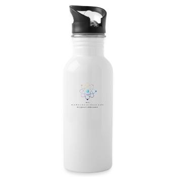 Atom - Trinkflasche mit integriertem Trinkhalm - Weiß - Rechts