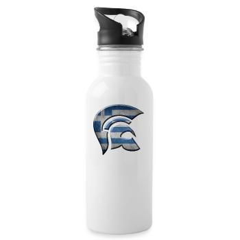Greece - Water bottle with straw - white - Right