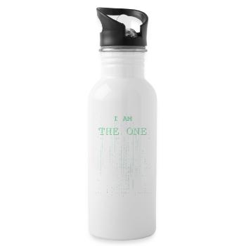 Matrix letter I am the one - Water bottle with straw - white - Right