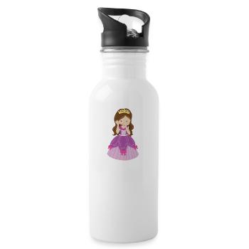 Maedchen Princesse Princess Château Cadeau - Gourde avec paille intégrée - blanc - Droite