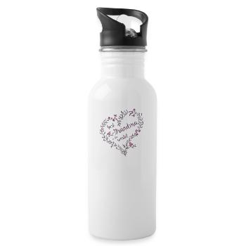 Best Grandma in the World - Gift Idea - Gourde avec paille intégrée - blanc - Droite