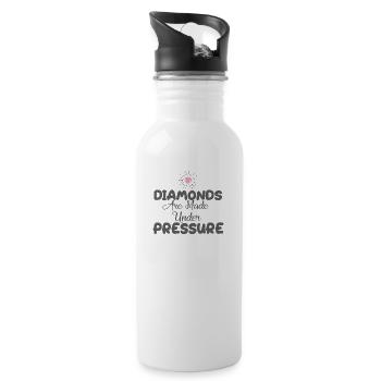LES DIAMANTS SONT FABRIQUÉS SOUS PRESSION - Gourde avec paille intégrée - blanc - Droite