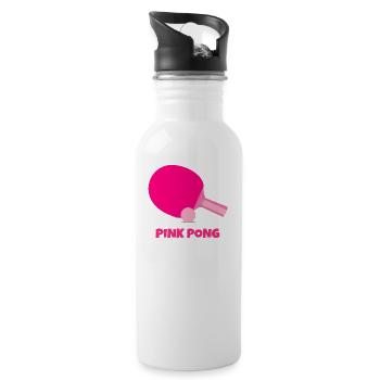 PONG ROSE - Gourde avec paille intégrée - blanc - Droite