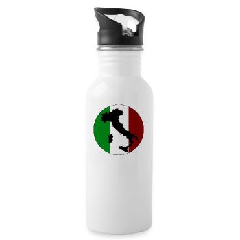Italie - Gourde avec paille intégrée - blanc - Droite