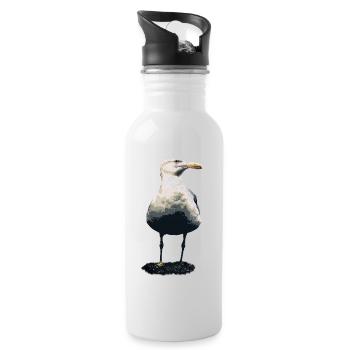 Seagull - Water bottle with straw - white - Right