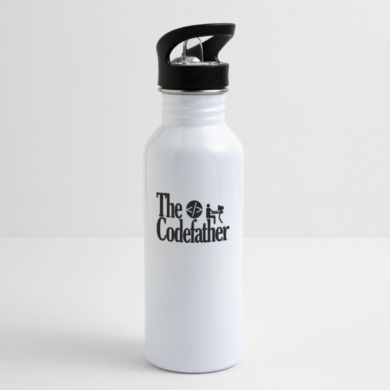 The Codefather Coding Programming Godfather Pate Water bottle with straw