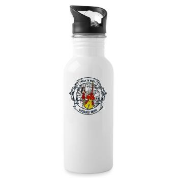 Rockabilly Music - Rock´n´Roll - Trinkflasche mit integriertem Trinkhalm - Weiß - Rechts
