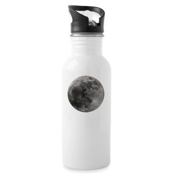 Mond - Trinkflasche mit integriertem Trinkhalm - Weiß - Rechts