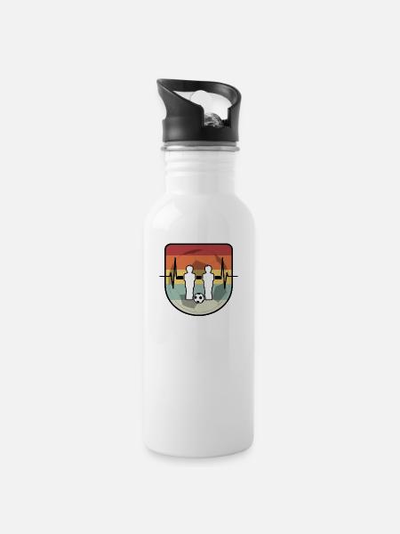 Logo de club de babyfoot babyfoot - Gourde avec paille intégrée - blanc
