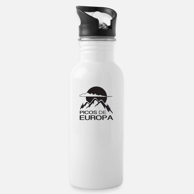 Sommets de l'europe - Gourde avec paille intégrée - blanc