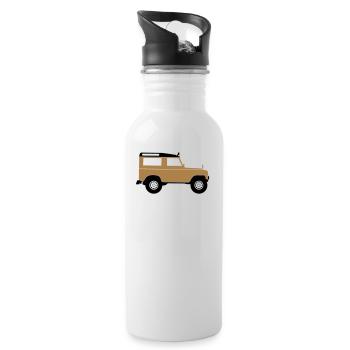 Sports Utility Vehicle SUV - Trinkflasche mit integriertem Trinkhalm - Weiß - Rechts