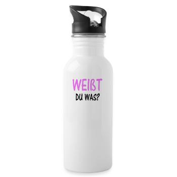 you know what? Big sister gift - Water bottle with straw - white - Right