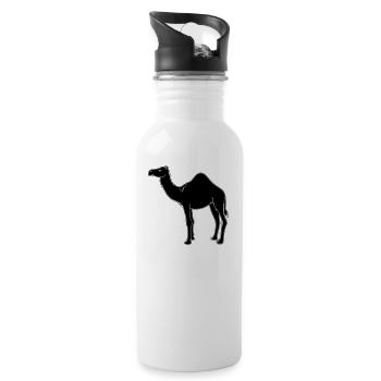 Kamel - Trinkflasche mit integriertem Trinkhalm - Weiß - Rechts