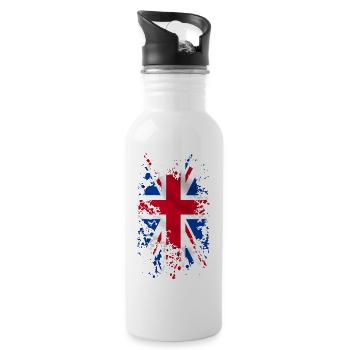 Union Jack - Gourde avec paille intégrée - blanc - Droite