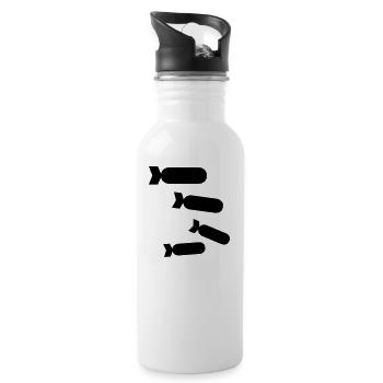 bombs - Water bottle with straw - white - Right