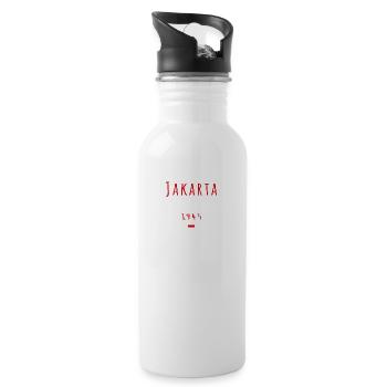 Jakarta Indonesia Jakarta indonesia Hoodie Gifts - Water bottle with straw - white - Right