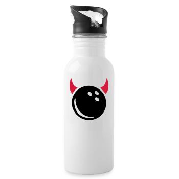 Bowling - Trinkflasche mit integriertem Trinkhalm - Weiß - Rechts