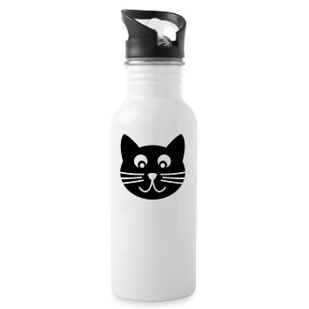 Cat - Water bottle with straw - white - Right