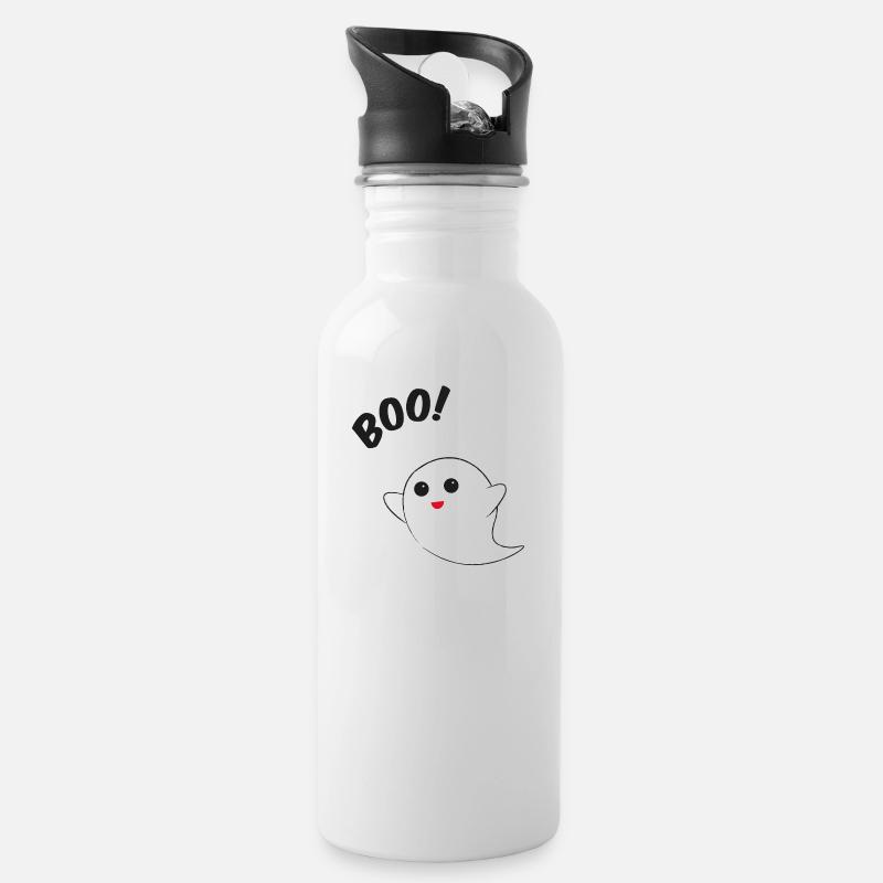 BOO! - Gourde avec paille intégrée - blanc