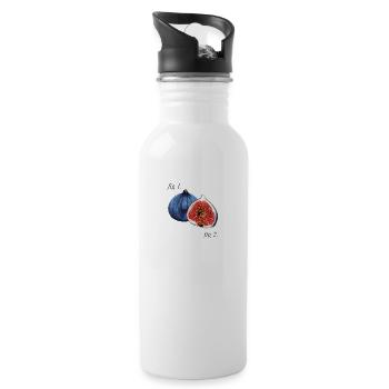 Fig1. Figs Diagram. - Water bottle with straw - white - Right