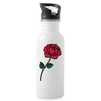 rose_002 - Gourde avec paille intégrée - blanc - Droite