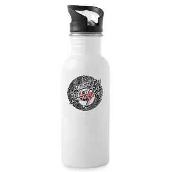 antifa billiard alerta alerta - Trinkflasche mit integriertem Trinkhalm - Weiß - Rechts