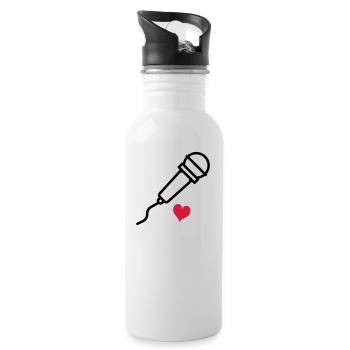 sing - Water bottle with straw - white - Right