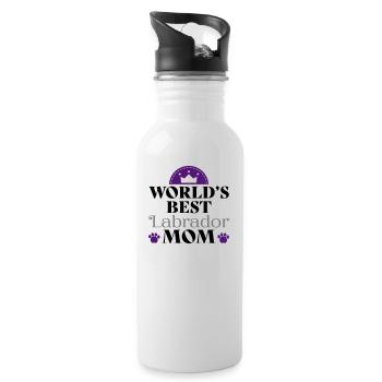 Labrador - Water bottle with straw - white - Right
