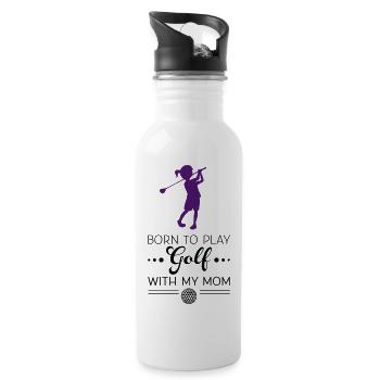 Golf - Trinkflasche mit integriertem Trinkhalm - Weiß - Rechts