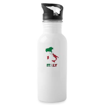 italy - Water bottle with straw - white - Right