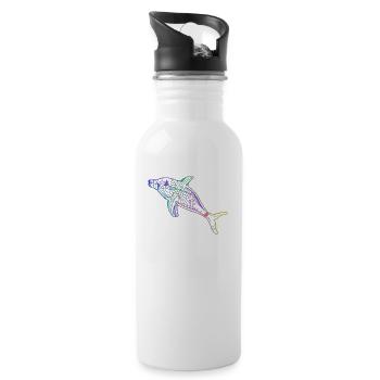 Dolphin - Water bottle with straw - white - Right