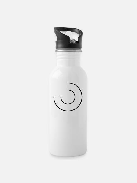 three-quarters district F - Water bottle with straw - white