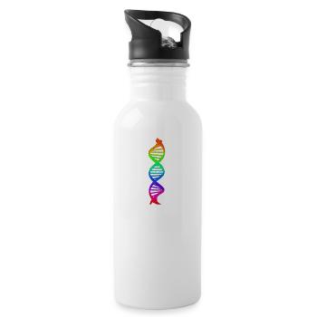 DNA - Trinkflasche mit integriertem Trinkhalm - Weiß - Rechts