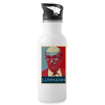 Théorie des systèmes de Niklas Luhmann - Gourde avec paille intégrée - blanc - Droite