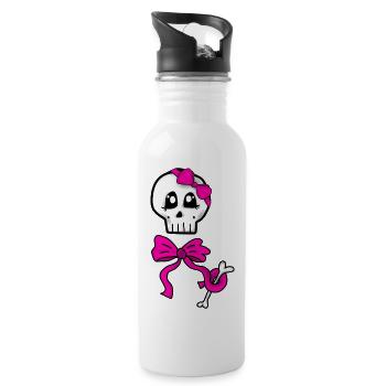 Female Skull - Gourde avec paille intégrée - blanc - Droite