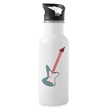 Electric guitar - Water bottle with straw - white - Right