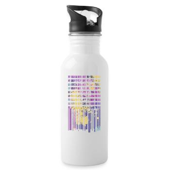 Bring color to your life - Water bottle with straw - white - Right