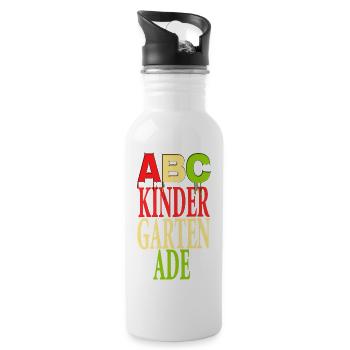 ABC Kindergarten ADE - Trinkflasche mit integriertem Trinkhalm - Weiß - Rechts