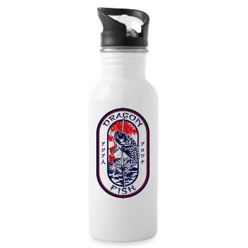 Arowana Japanese Dragon Fish Monster Fish Keeper - Water bottle with straw - white - Right