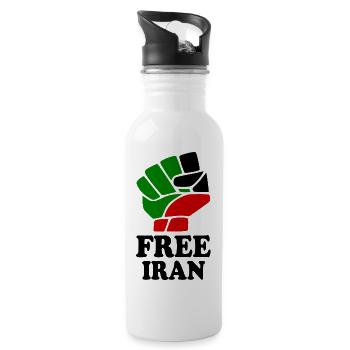 Free iran - Gourde avec paille intégrée - blanc - Droite
